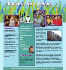 Muscota New School home page